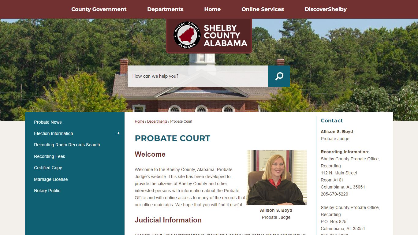 Probate Court | Shelby County, AL - Official Website